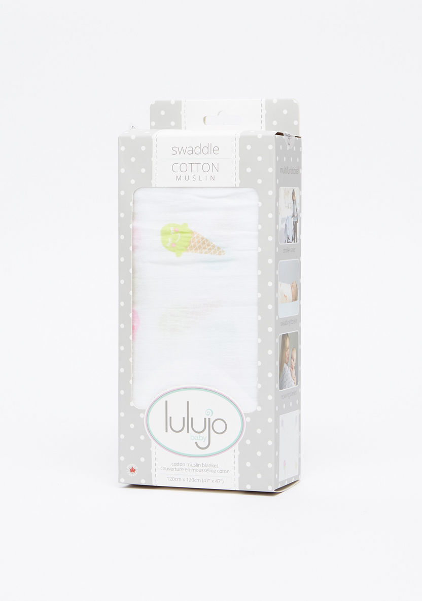 lulujo Ice-Cream Printed Swaddle Wrap-Swaddles and Sleeping Bags-image-3