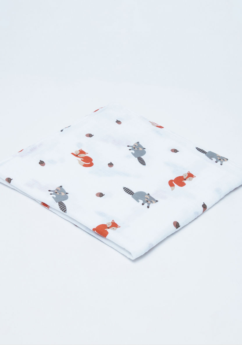 lulujo Printed Swaddle Blanket - 120x120 cms-Swaddles and Sleeping Bags-image-0