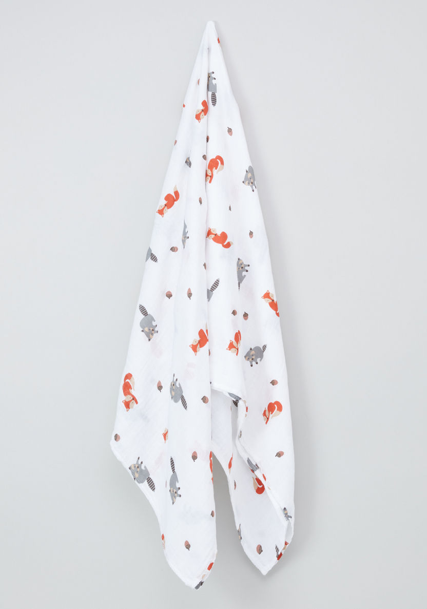 lulujo Printed Swaddle Blanket - 120x120 cms-Swaddles and Sleeping Bags-image-1