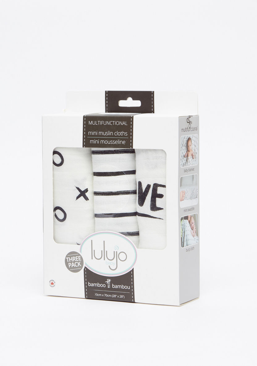 lulujo Assorted Muslin Cloth - Set of 3-Receiving Blankets-image-3