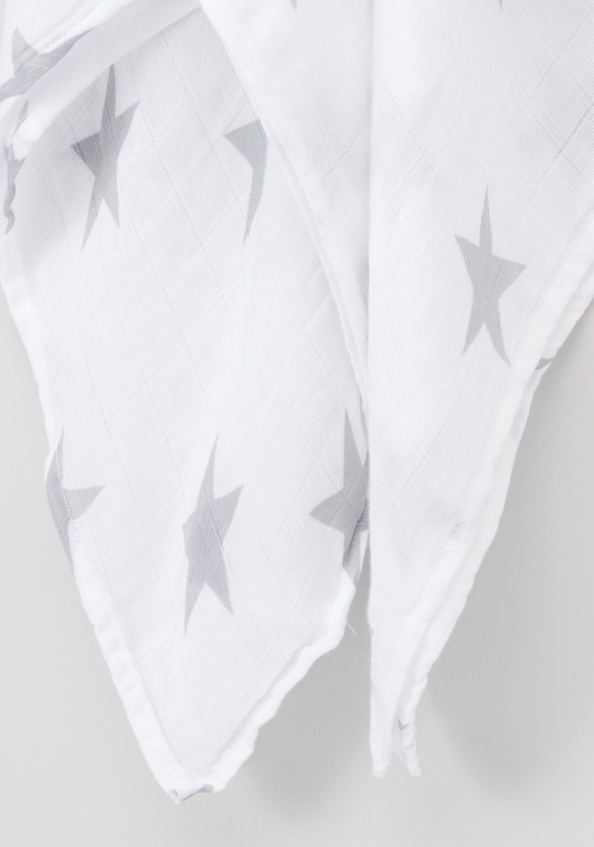 Lulujo Star Printed Swaddle Blanket - Set of 2-Swaddles and Sleeping Bags-image-1
