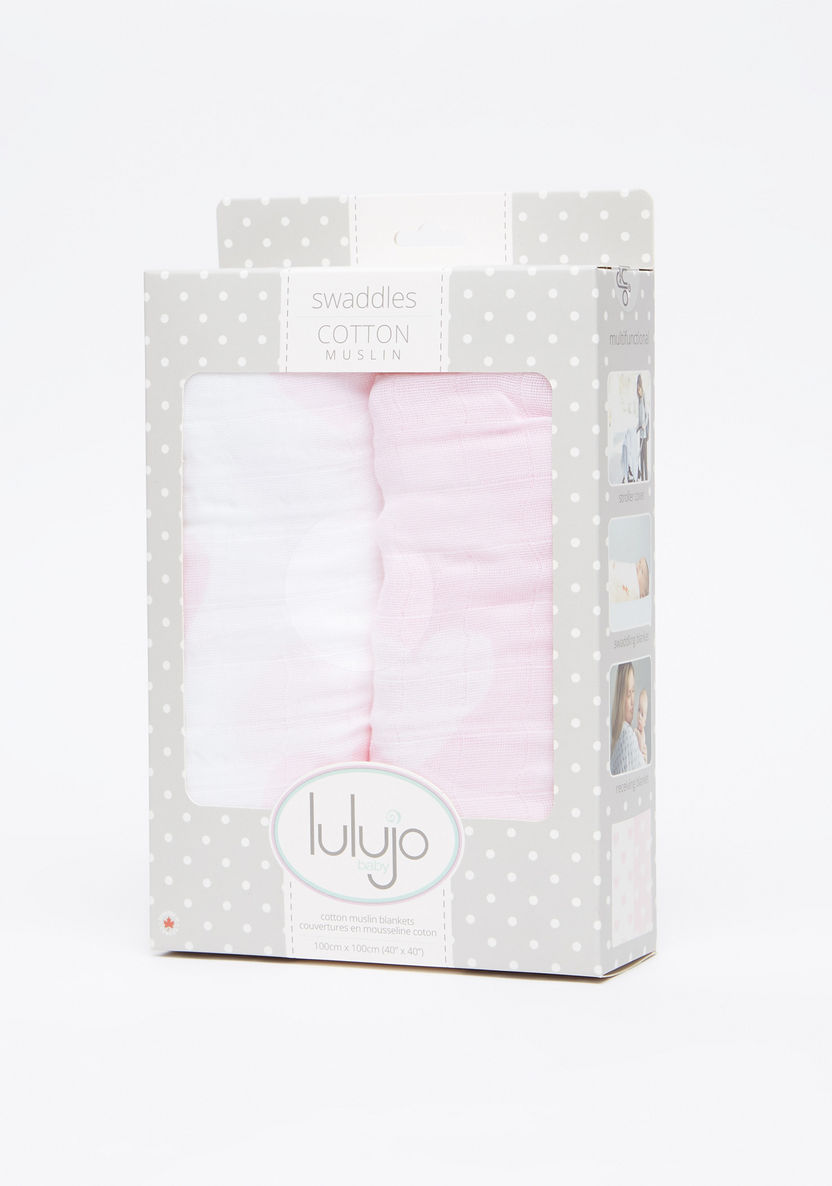 Lulujo Printed Swaddle Cloth - Set of 2-Swaddles and Sleeping Bags-image-3