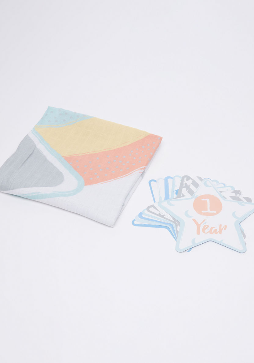 Lulujo Babys First Year Blanket and Card Set-Blankets and Throws-image-0