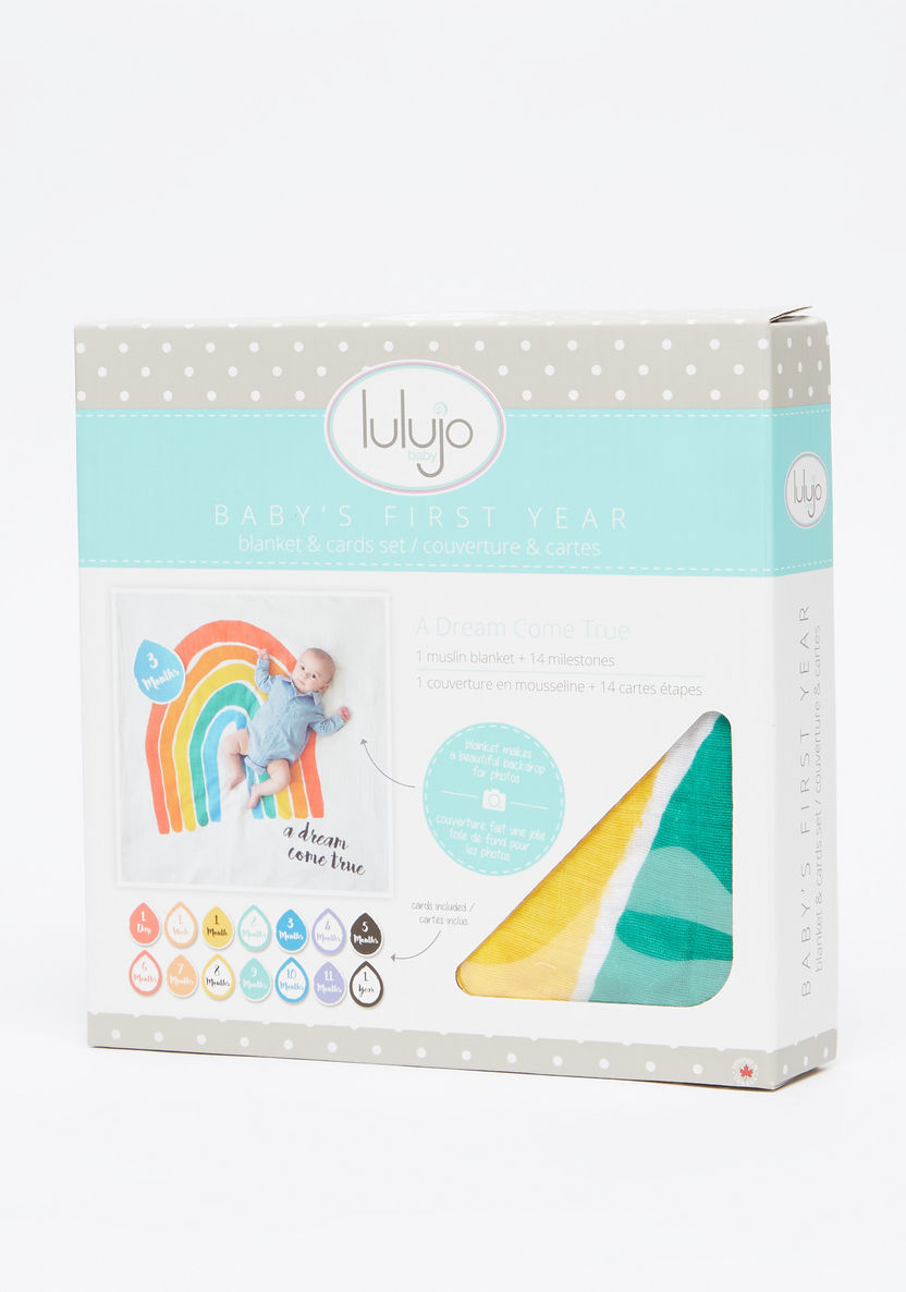 Lulujo Babys First Year Blanket and Card Set-Blankets and Throws-image-6