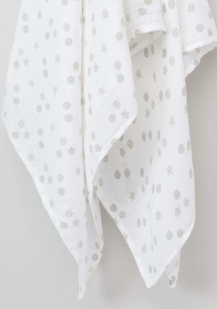 Lulujo Printed Muslin Swaddle and Clips Set-Swaddles and Sleeping Bags-image-1