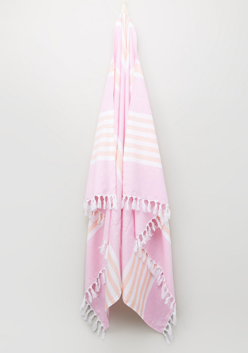 lulujo Striped Towel with Tassels-Towels and Flannels-image-1