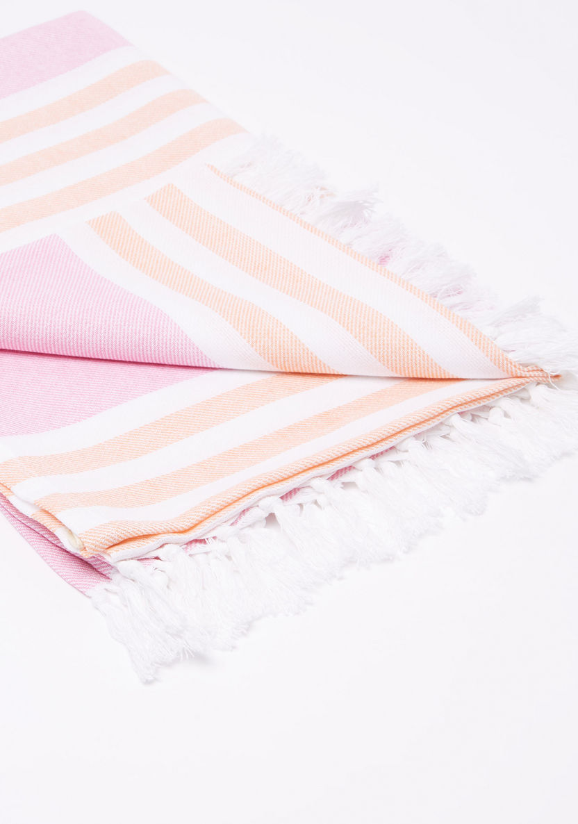 lulujo Striped Towel with Tassels-Towels and Flannels-image-2