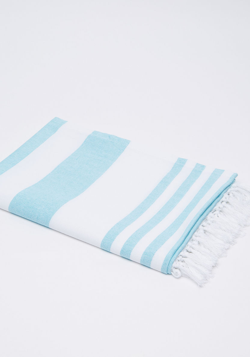 Lulujo Striped Turkish Towel with Tassels-Towels and Flannels-image-0