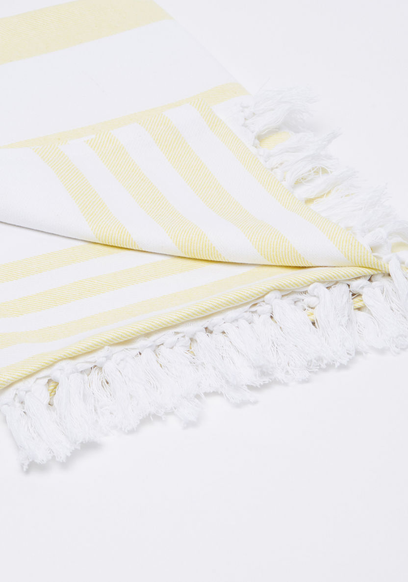 Lulujo Striped Towel with Tassels-Towels and Flannels-image-2