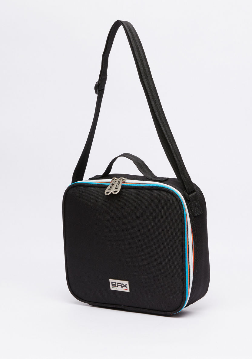 Textured Lunch Bag with Zip Closure-Lunch Bags-image-0