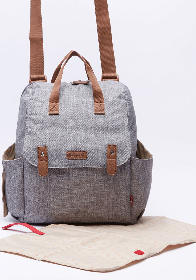 Babymel Diaper Backpack with Flap and Adjuatable Shoulder Straps-Diaper Bags-image-0