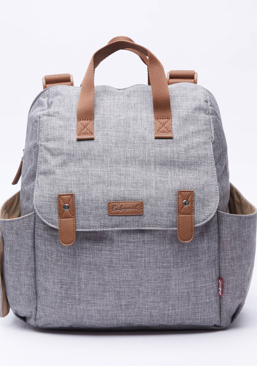 Babymel Diaper Backpack with Flap and Adjuatable Shoulder Straps-Diaper Bags-image-4