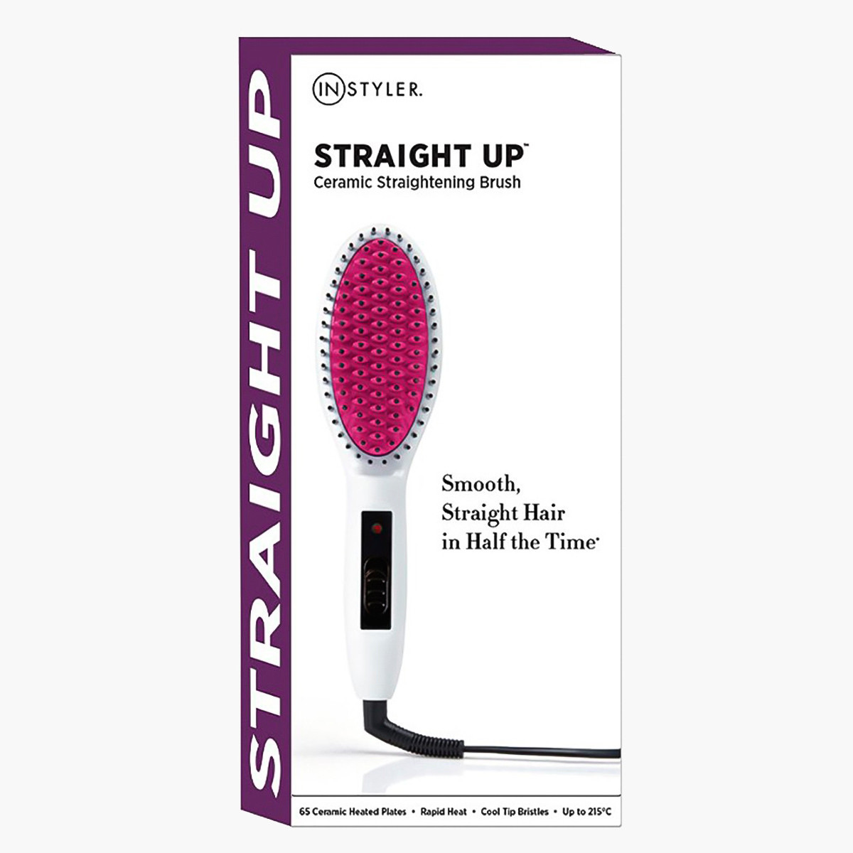 Straight up mini ceramic straightening outlet brush