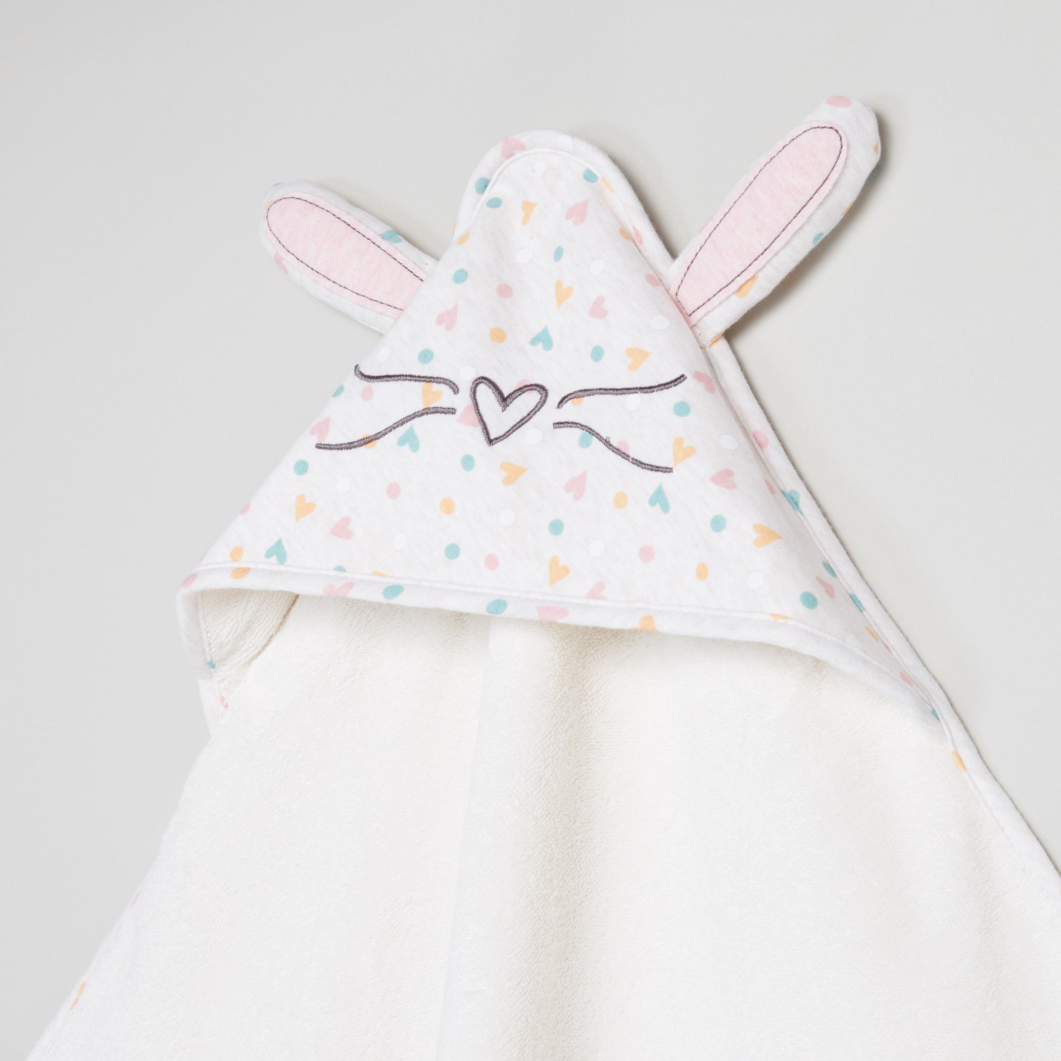 Giggles Hooded Towel with Wash Cloth-baby-bathandcare-towels-image-4