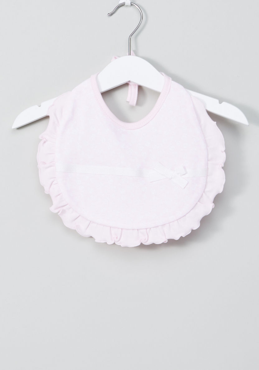 Juniors Bib with Bow Applique and Frill Detail-Accessories-image-0