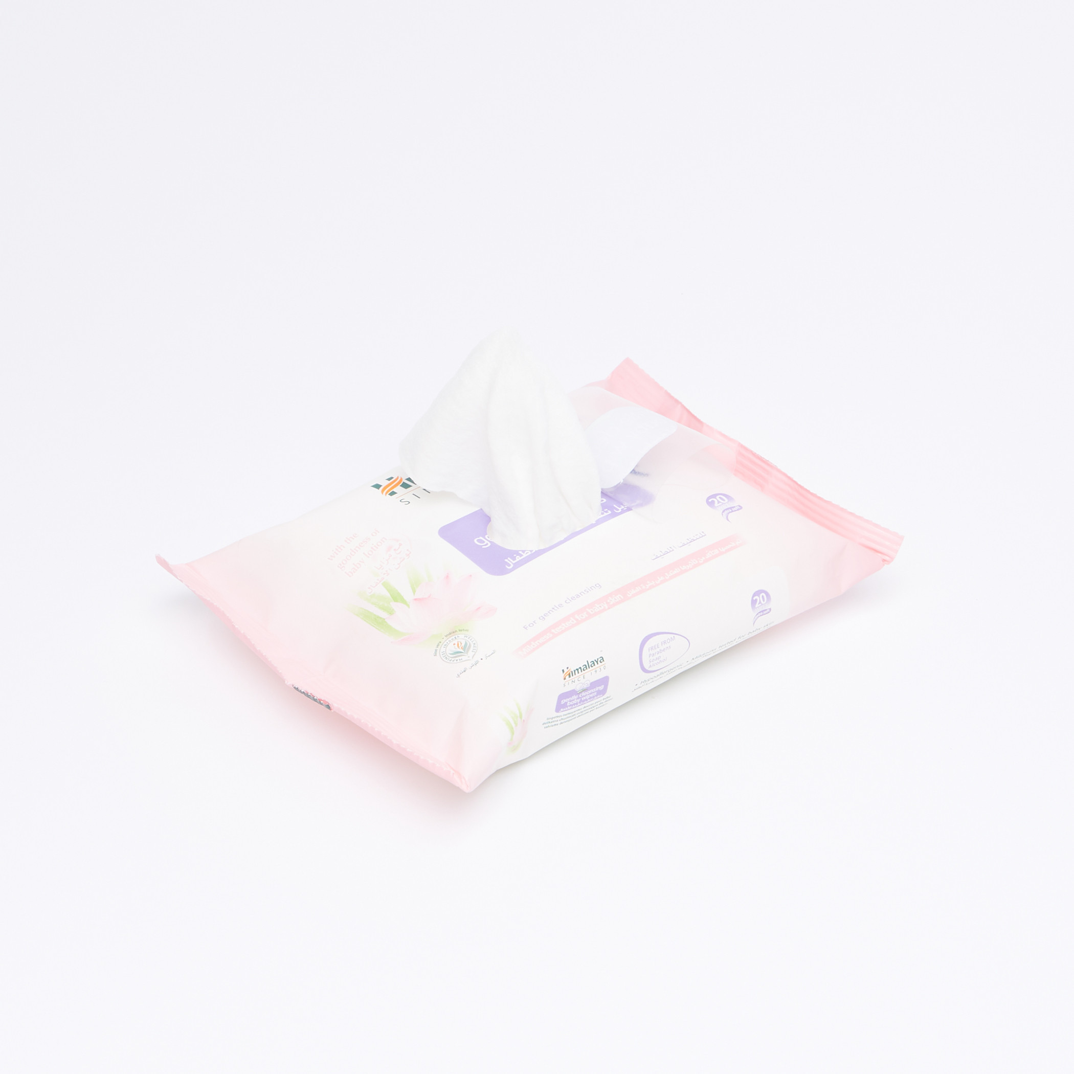 Himalaya Gentle Cleansing Baby Wipes - Set of 20-baby-bathandcare-wipes-image-2