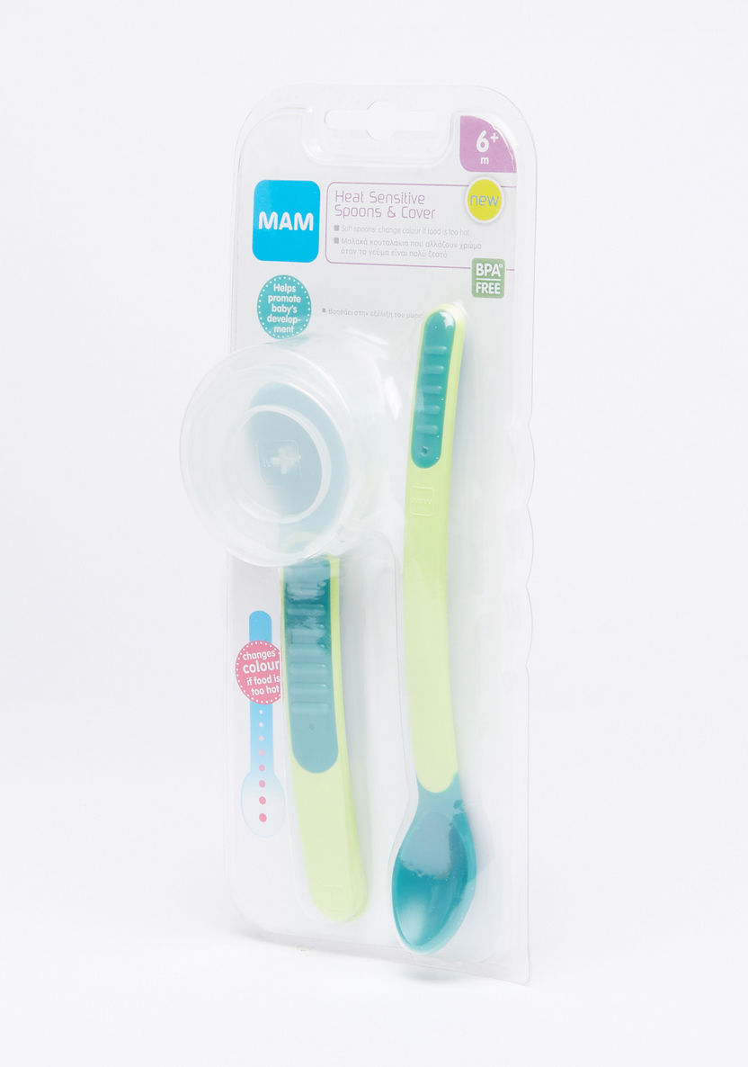 MAM Heat Sensitive Spoon and Cover - Set of 2-Mealtime Essentials-image-3