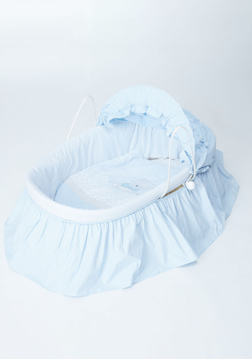 Juniors Printed Baby Basket with Canopy-Moses Baskets-image-0