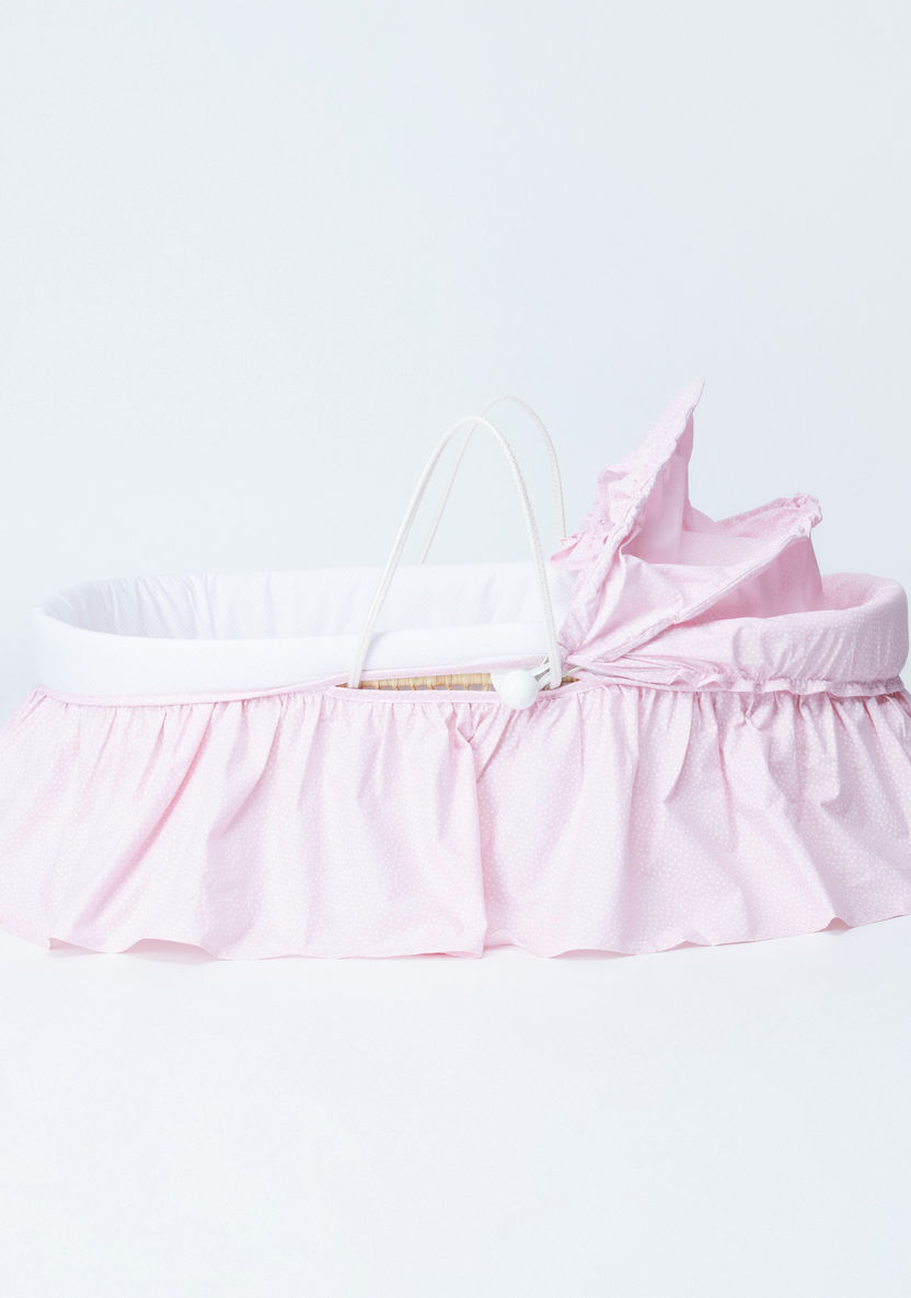 Juniors Printed Baby Basket with Canopy-Moses Baskets-image-1