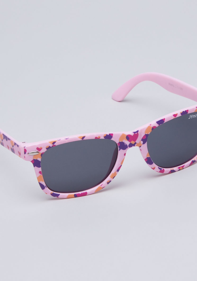 Juniors Printed Full Rim Wayfarer Sunglasses-Sunglasses-image-0