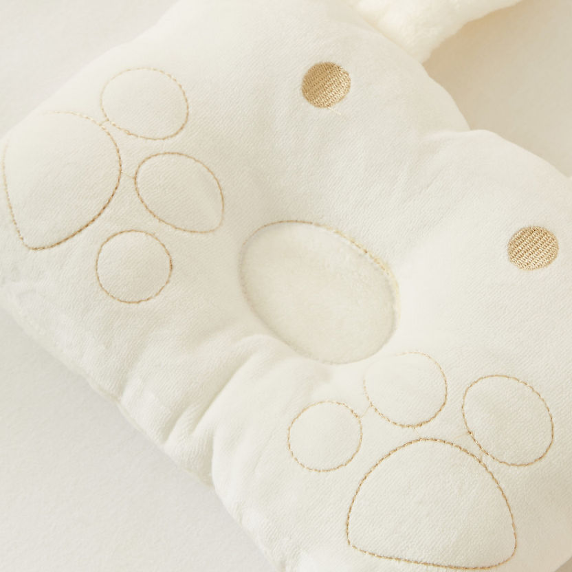 Juniors Bunny Shaped Pillow with Embroidery and Applique Detail-Baby Bedding-image-2