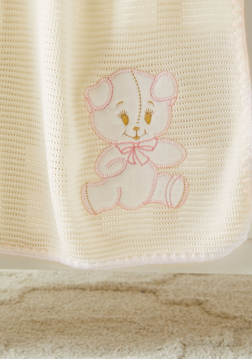 Juniors Teddy Embroidered Shawl-Blankets and Throws-image-2