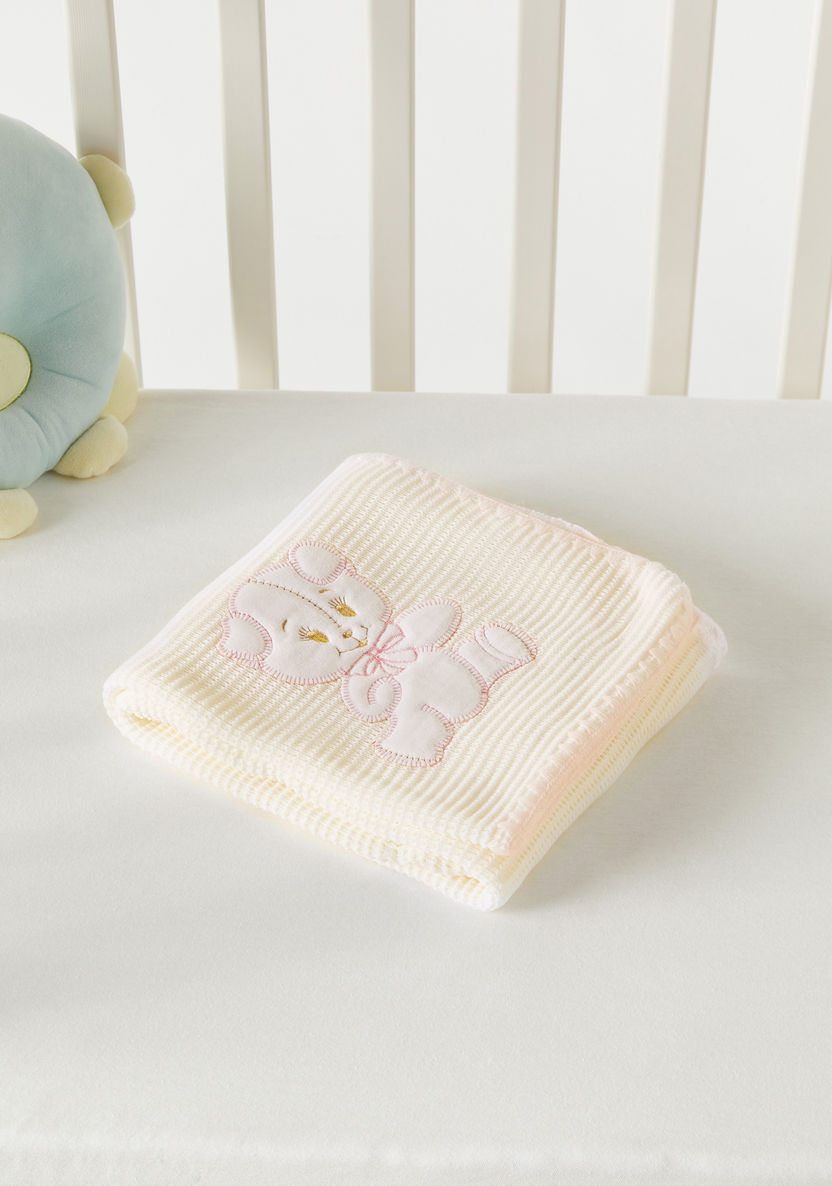 Juniors Teddy Embroidered Shawl-Blankets and Throws-image-3