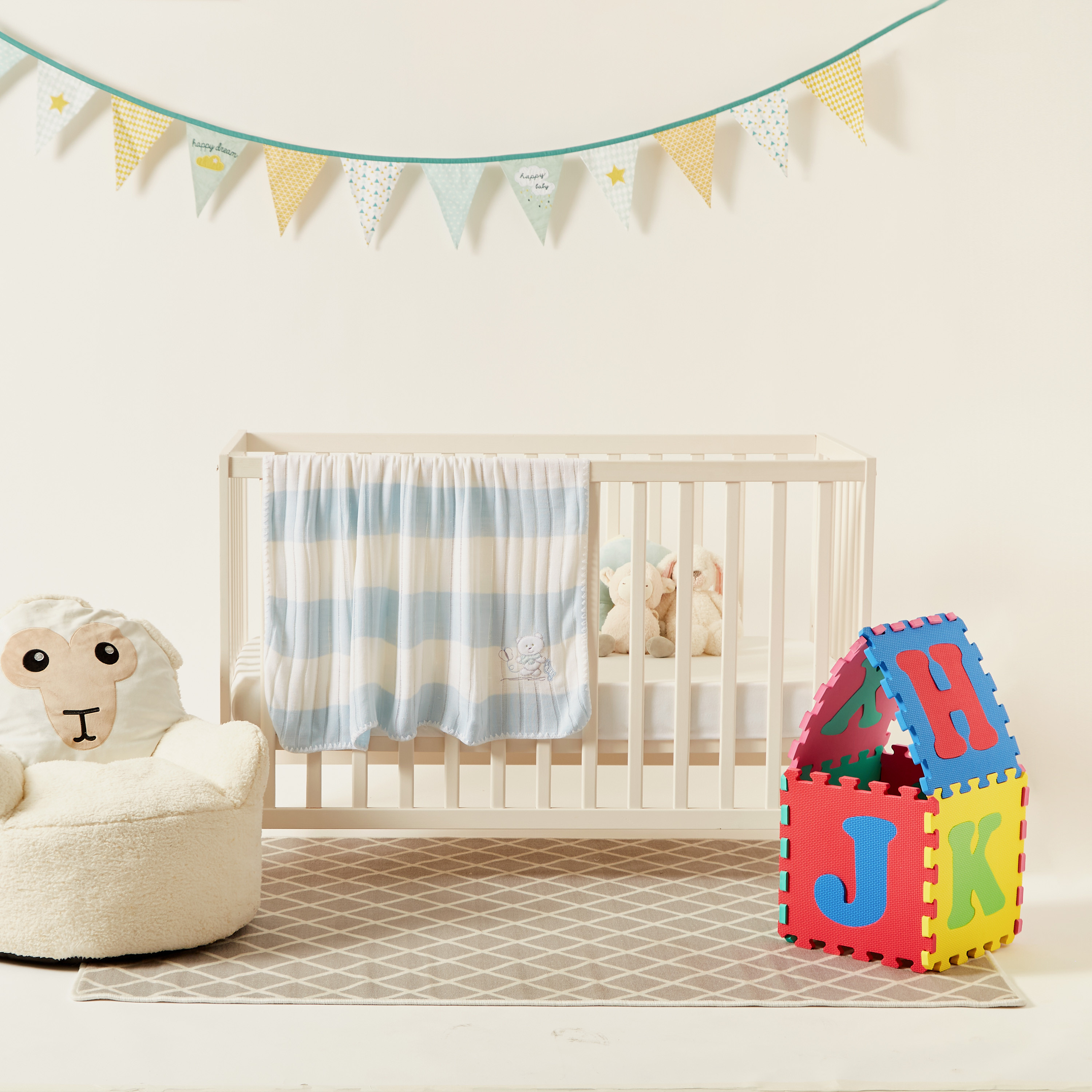 وشاح منسدل بزخارف دب من جونيورز 100×100سم.-baby-nursery-blanketsandswaddles-blanketsandquilts-image-5
