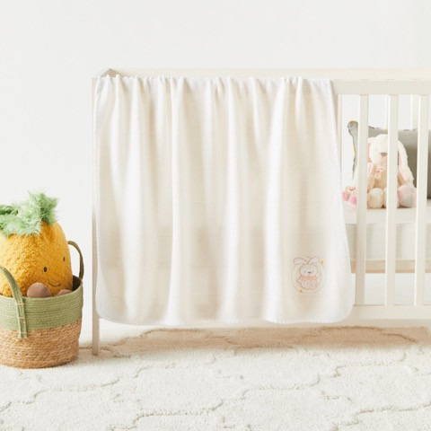 Juniors Rabbit Applique Shawl - 100x100 cms-baby-nursery-blanketsandswaddles-blanketsandquilts-image-1