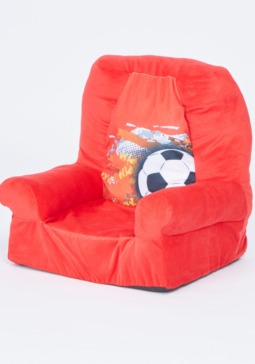 Juniors Soccer Printed 1-Seater Sofa-Chairs and Tables-image-0