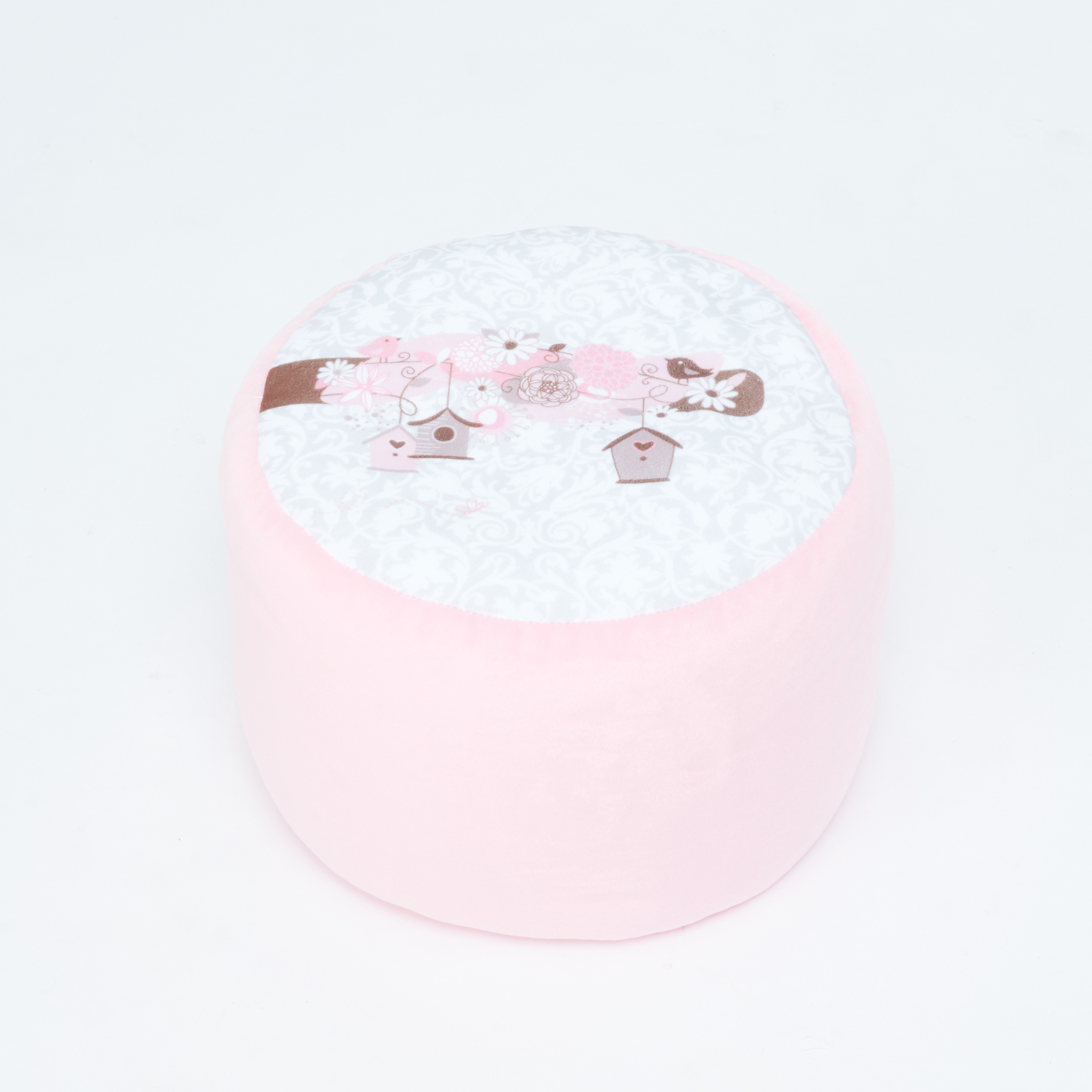 Juniors Bird Nest Printed Round Ottoman-baby-nursery-furniture-chairsandtables-image-2