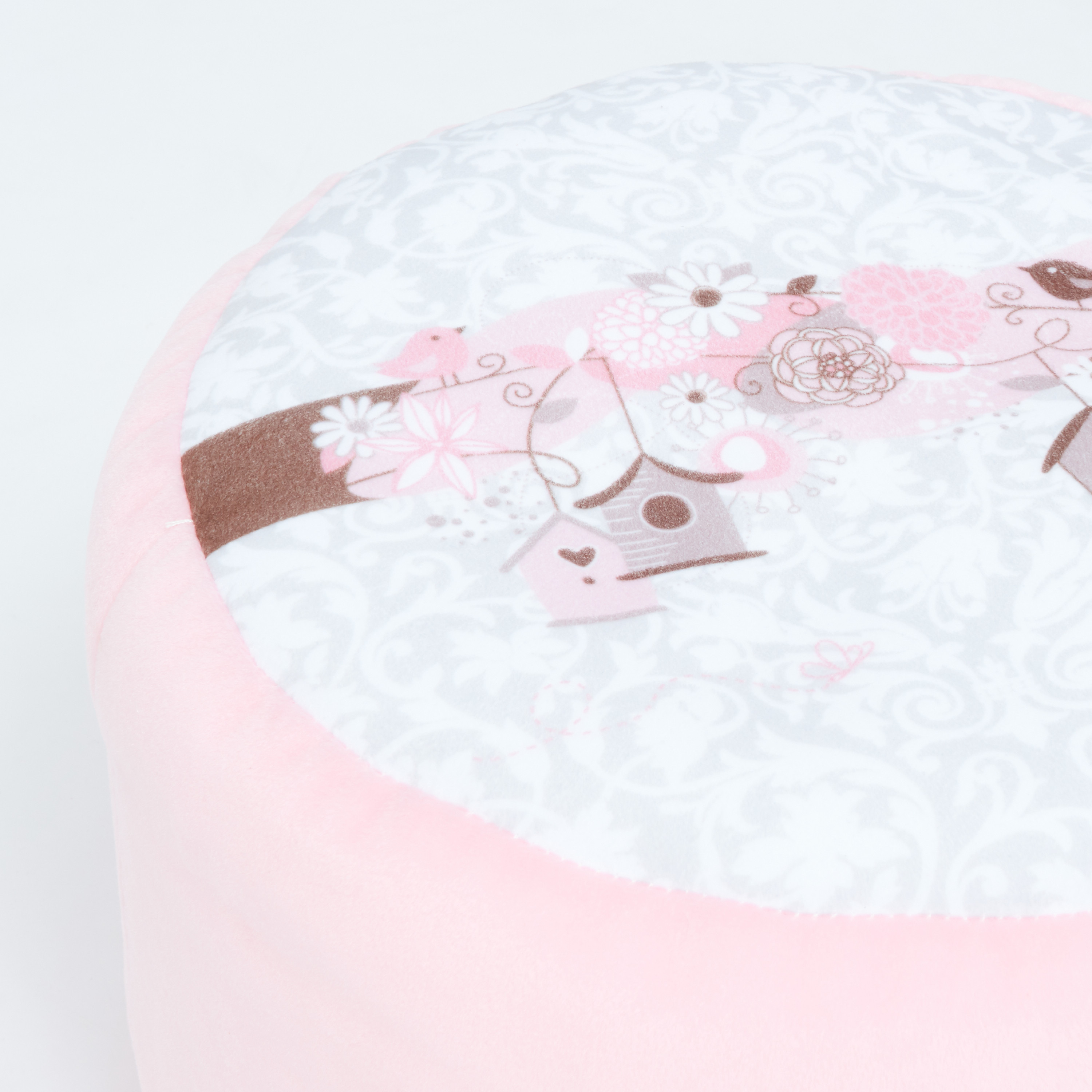 Juniors Bird Nest Printed Round Ottoman-baby-nursery-furniture-chairsandtables-image-3