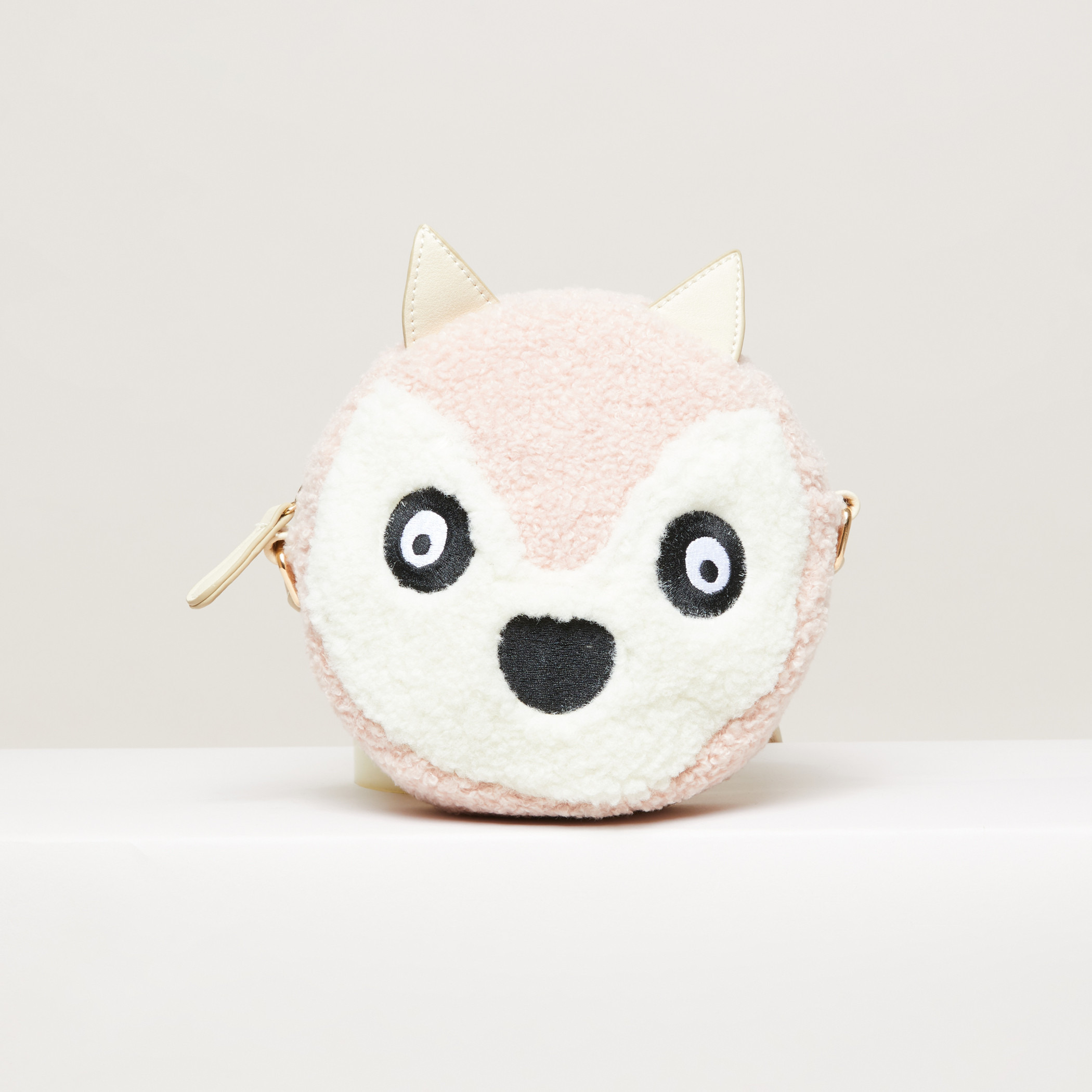 Little Missy Plush Crossbody Bag with Zip Closure-girls-accessories-bags-image-1