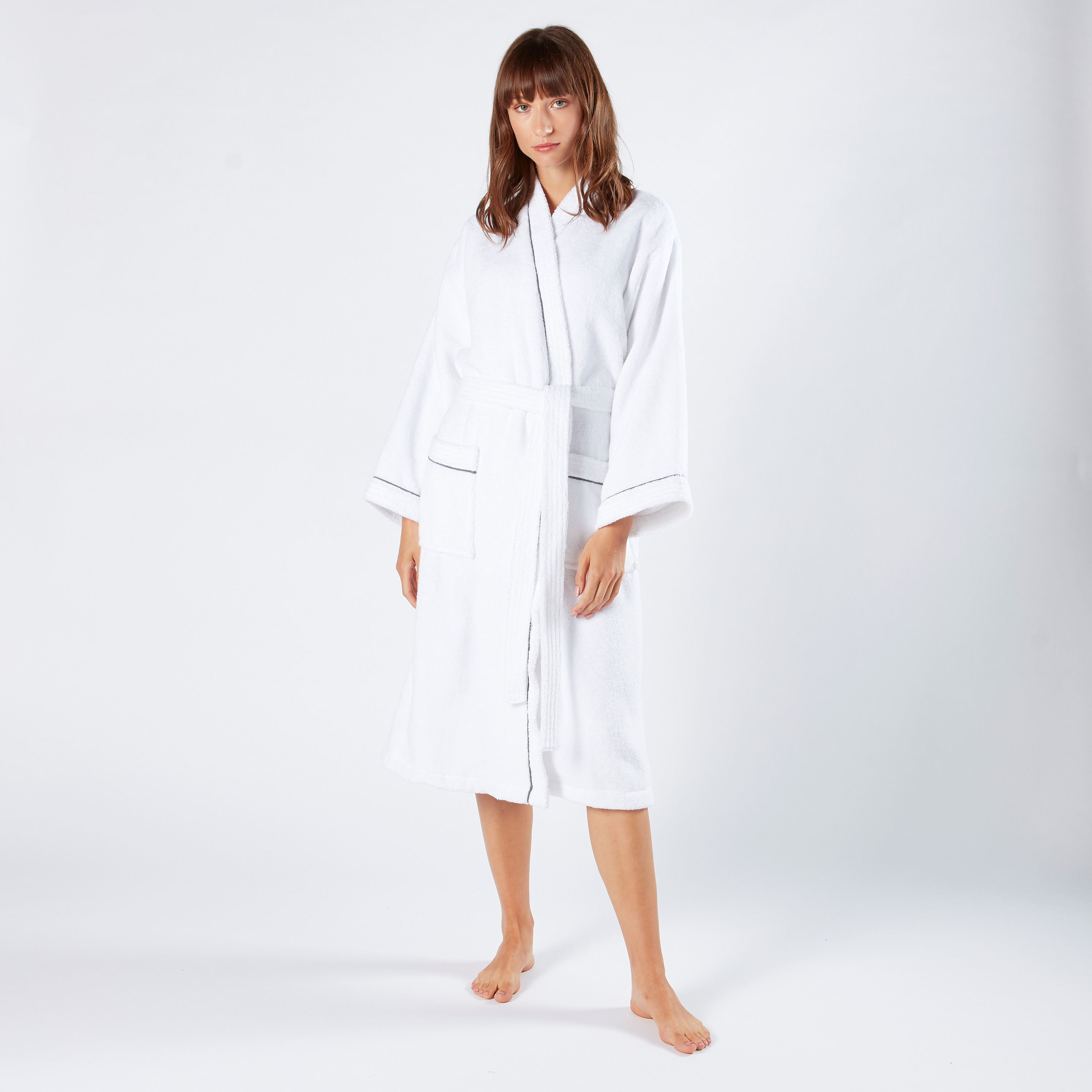 Serene Kimono Bathroom with Piping - S-household-bathandlaundry-bathlinen-bathrobesandslippers-bathrobes-image-1