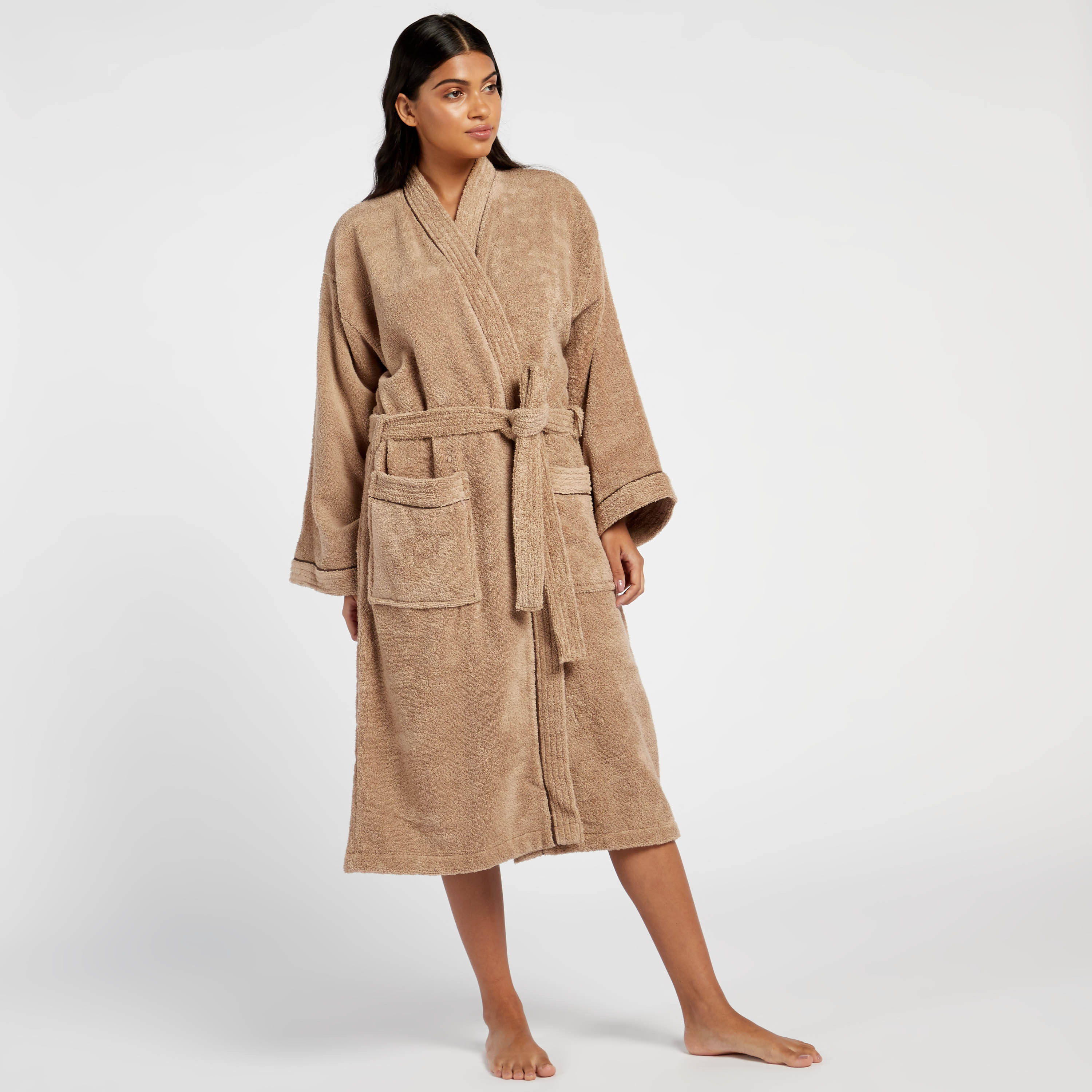 Bathrobe with Sash and Serene Kimono Piping - S-household-bathandlaundry-bathlinen-bathrobesandslippers-bathrobes-image-2