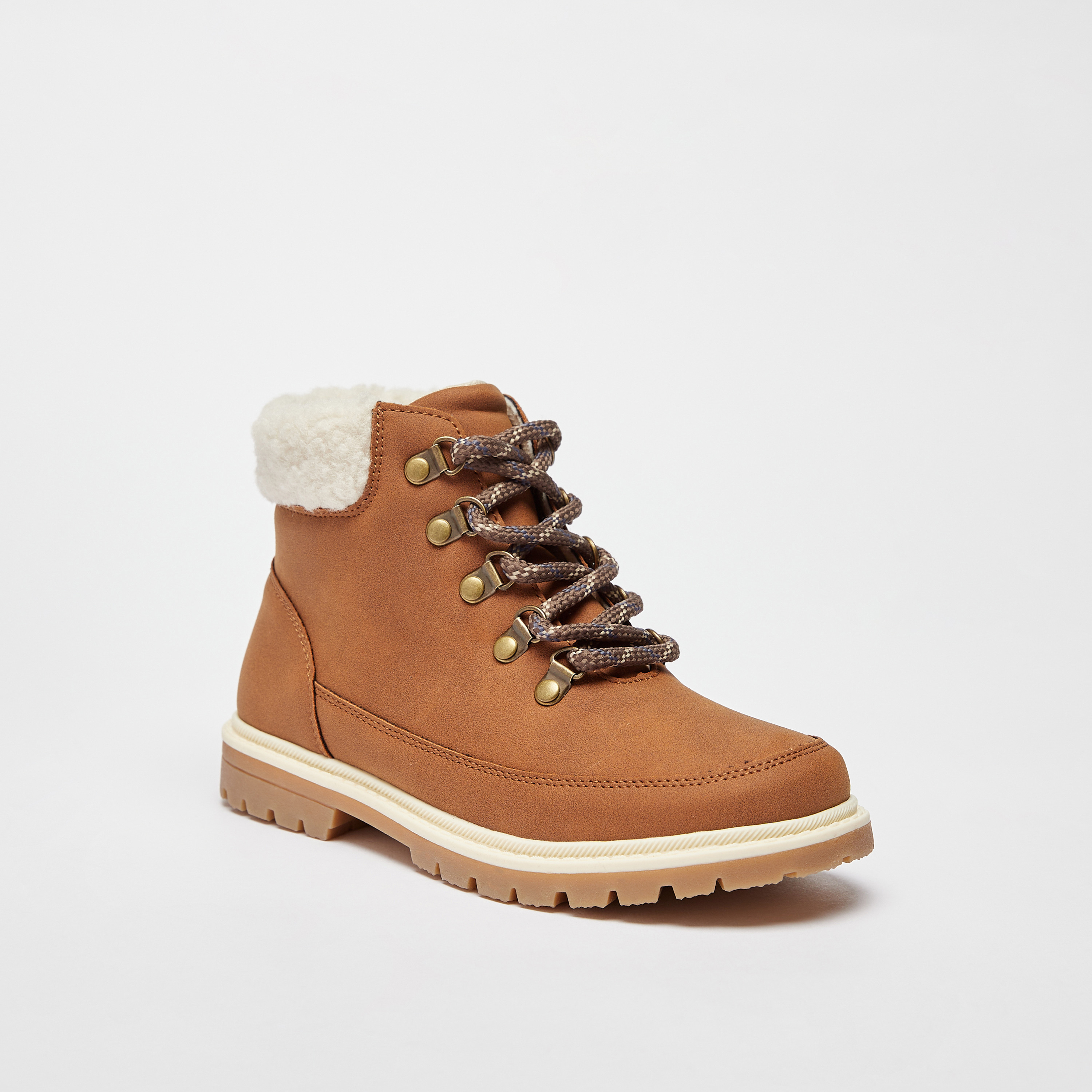 Mister Duchini Solid Ankle Boots with Zip Closure-boys-shoes-boots-image-1