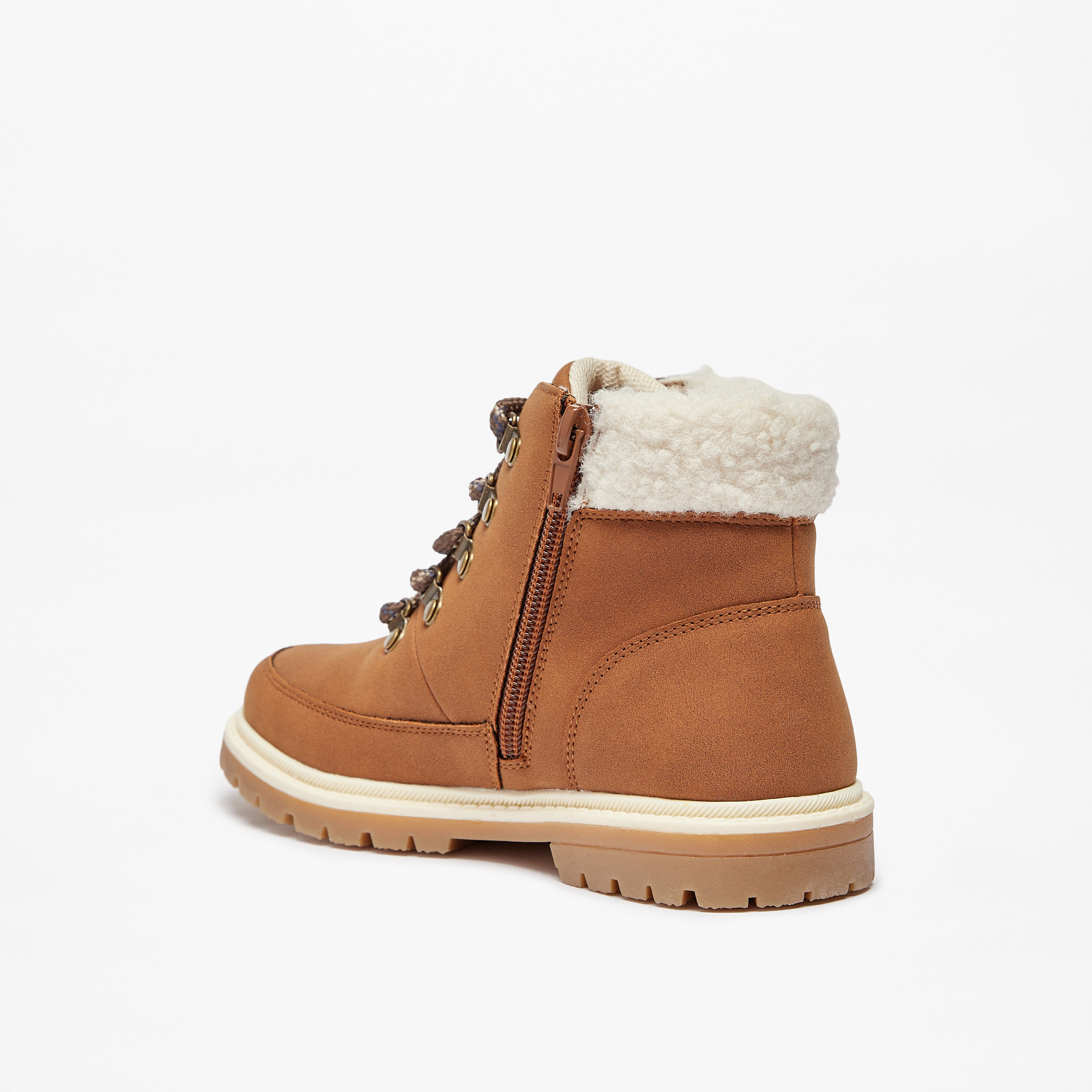 Mister Duchini Solid Ankle Boots with Zip Closure-boys-shoes-boots-image-2