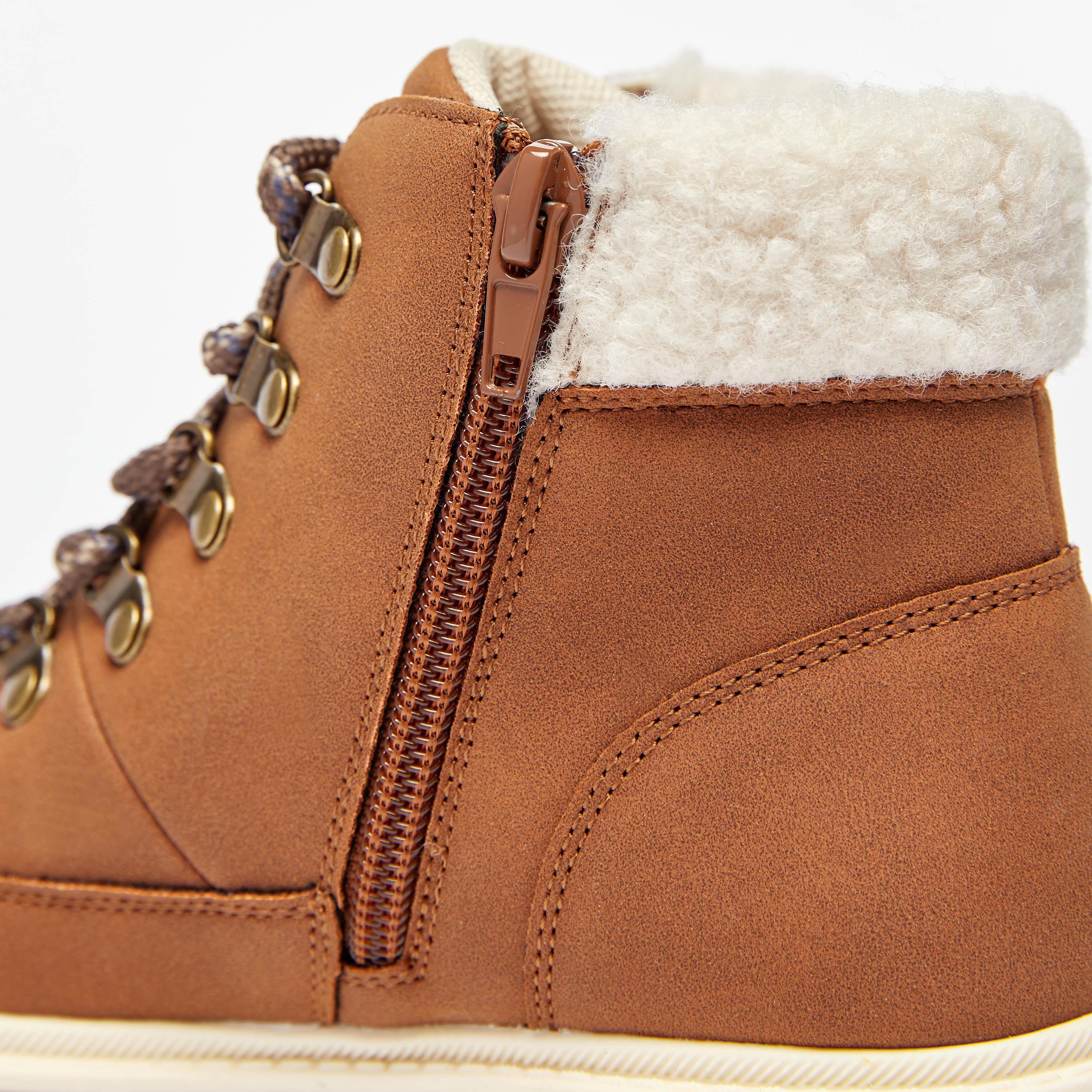 Mister Duchini Solid Ankle Boots with Zip Closure-boys-shoes-boots-image-5