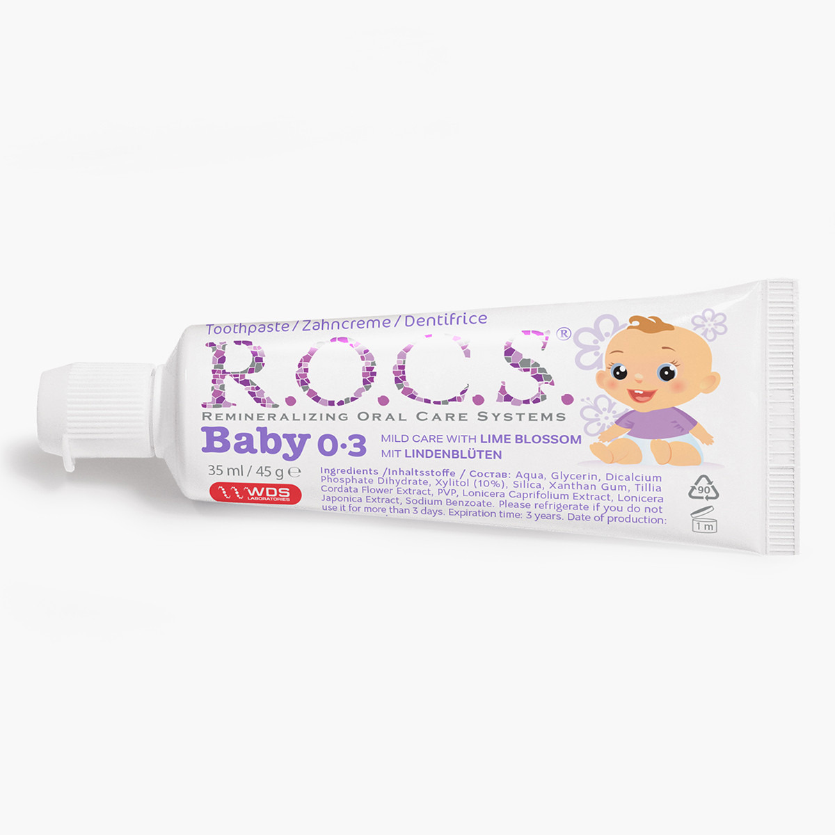 Shop R.O.C.S Baby Toothpaste with Lime Blossom Online | Centrepoint Oman