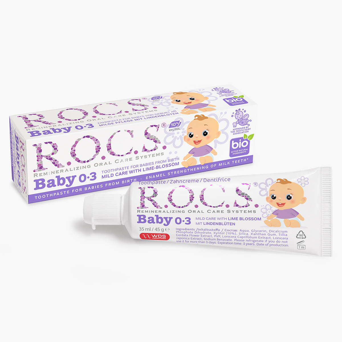 Shop R.O.C.S Baby Toothpaste with Lime Blossom Online | Centrepoint Oman