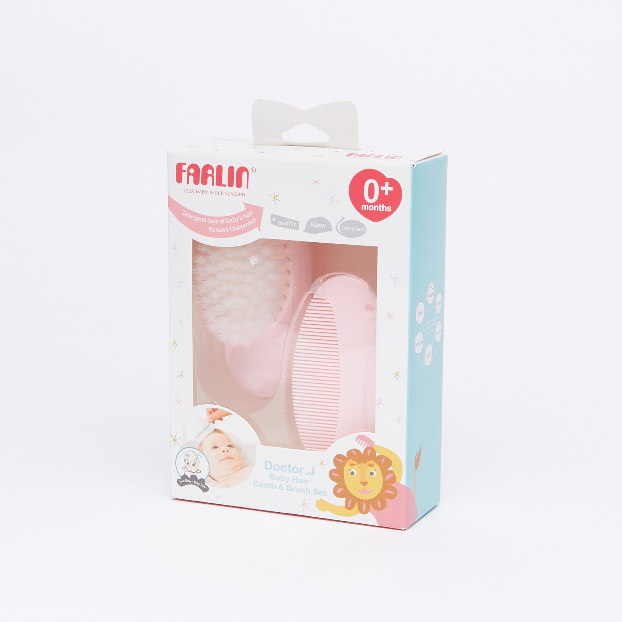 FARLIN Doctor.J Baby Hair Comb and Brush Set-baby-bathandcare-hairbodyskincare-image-3