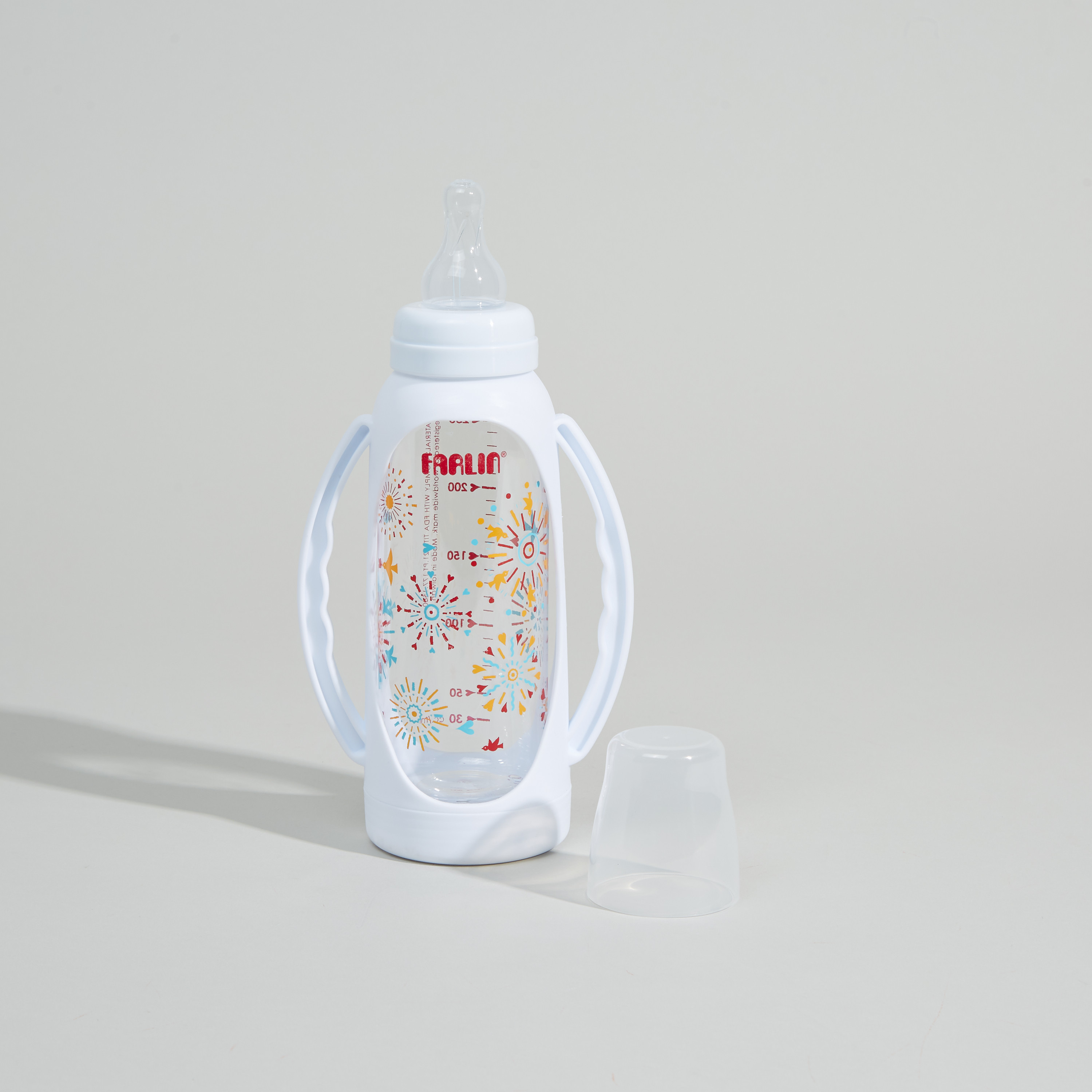 FARLIN Printed Feeding Bottle with Handles - 250 ml-baby-feeding-feedingbottles-bottlesandteats-image-1