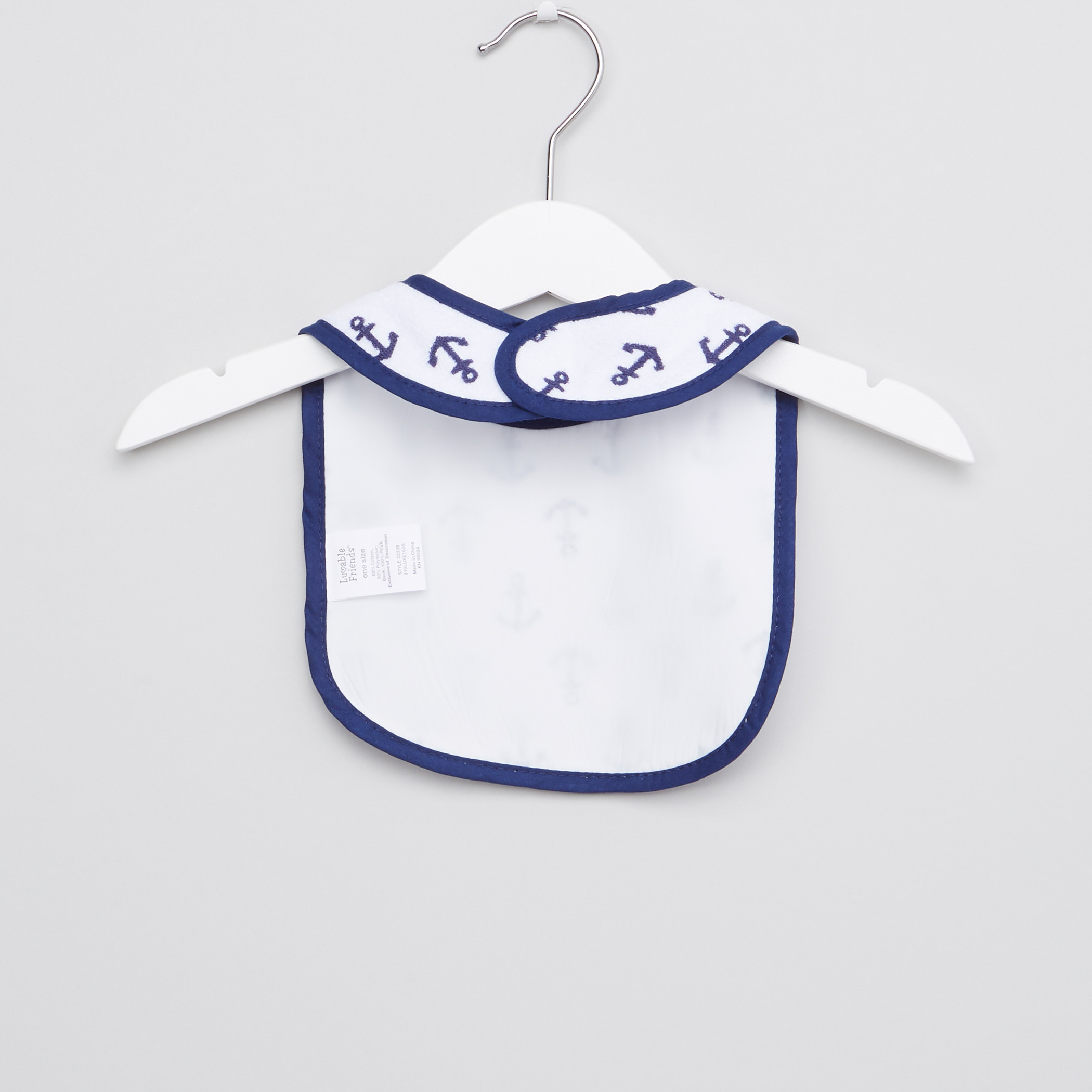 Luvable Friends Embroidered Bib with Hook and Loop Closure - Set of 5-baby-feeding-bibs-image-4