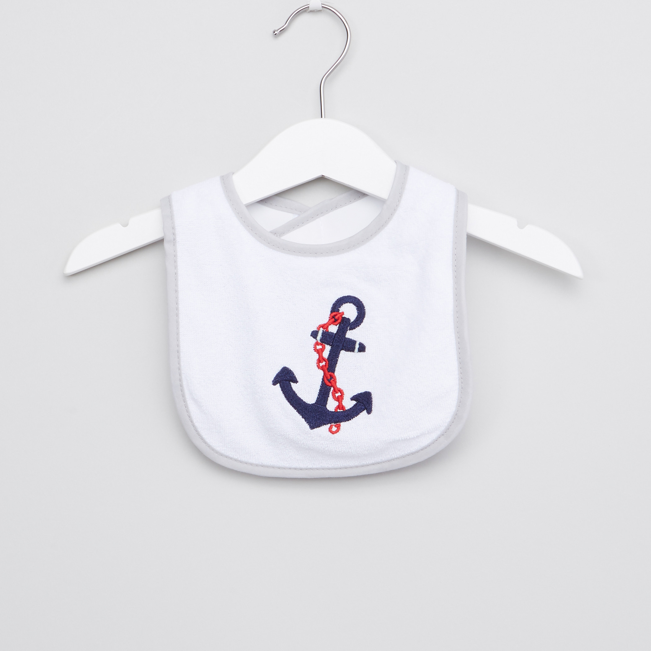 Luvable Friends Embroidered Bib with Hook and Loop Closure - Set of 5-baby-feeding-bibs-image-5