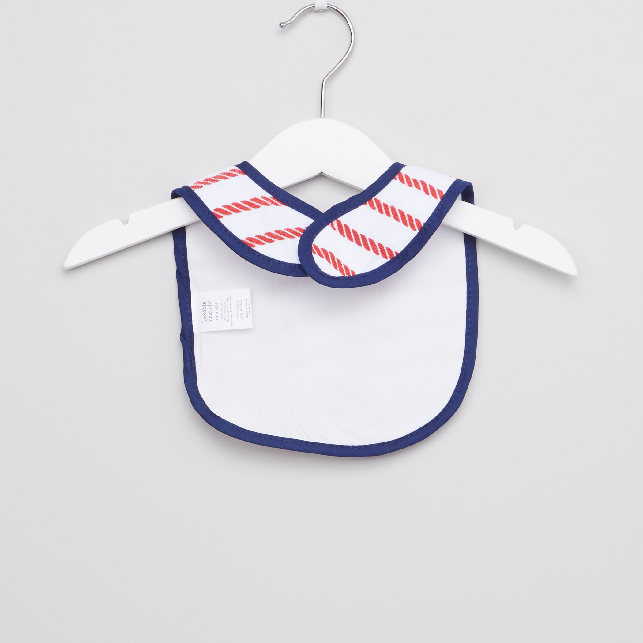 Luvable Friends Embroidered Bib with Hook and Loop Closure - Set of 5-baby-feeding-bibs-image-8