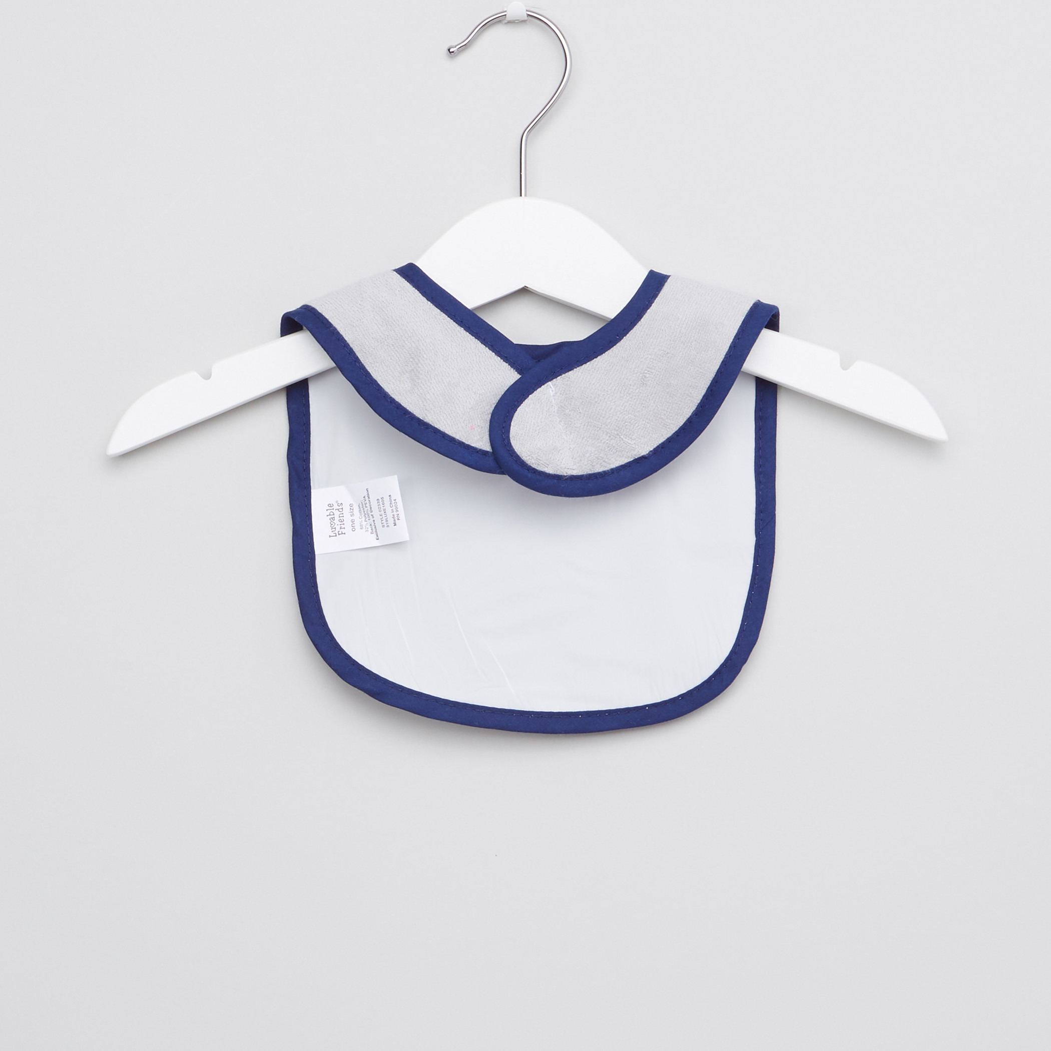 Luvable Friends Embroidered Bib with Hook and Loop Closure - Set of 5-baby-feeding-bibs-image-12
