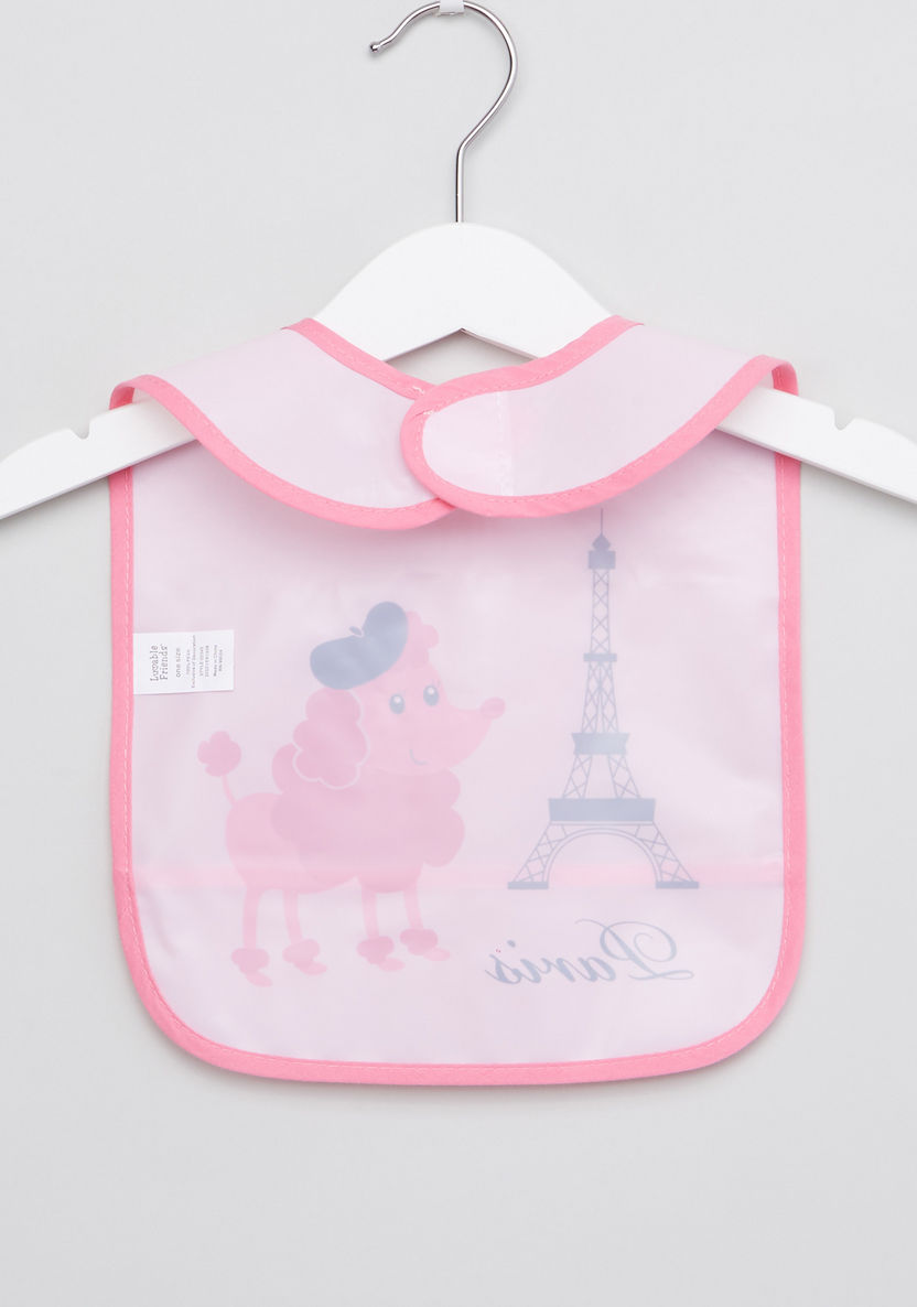 Luvable Friends Printed Bib with Crumb Pocket - Set of 5-Accessories-image-3