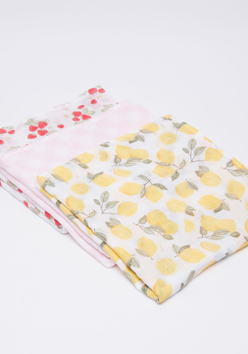Hudson Baby Printed Swaddle Blanket - Set of 3-Blankets and Throws-image-2