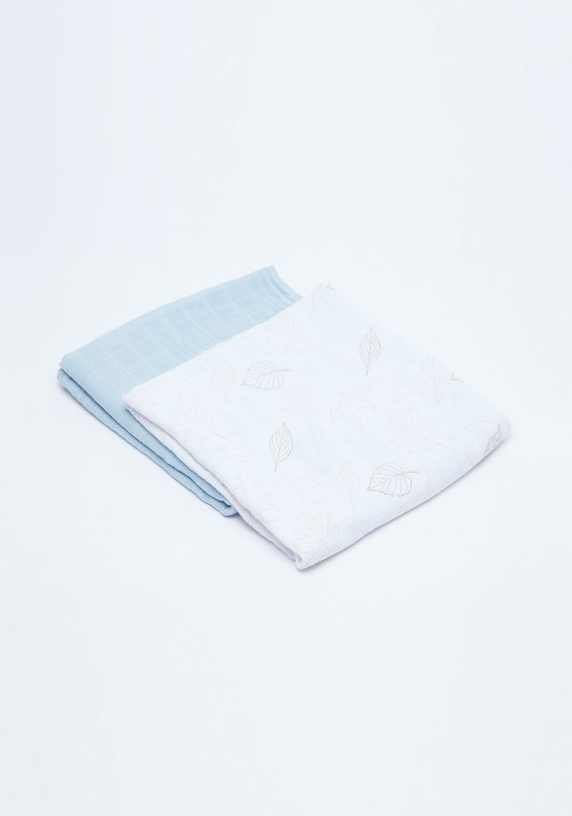 Touched By Nature Organic Swaddle Blanket - Set of 2-Blankets and Throws-image-0