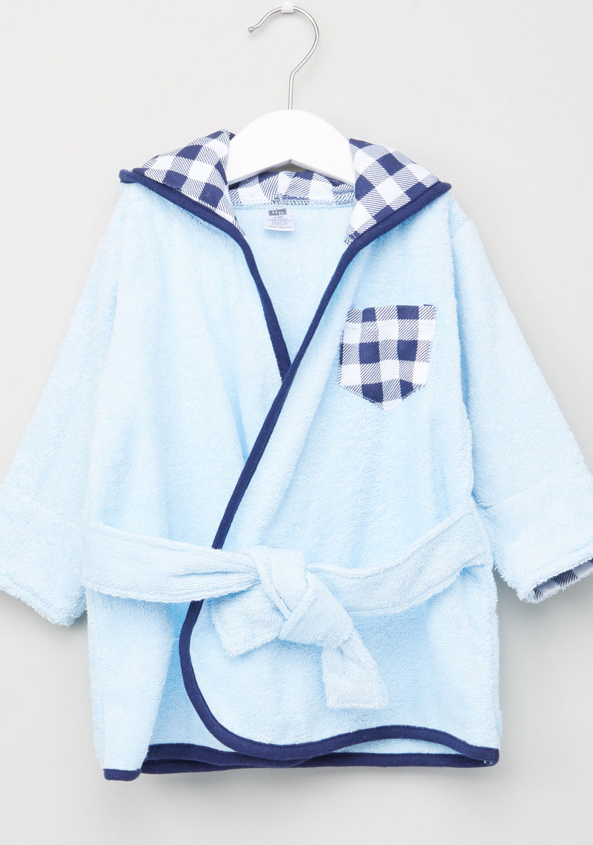 Hudson Baby Tie-Up Bathrobe with Long Sleeves and Hood-Towels and Flannels-image-0